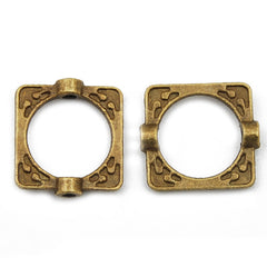 16*14mm Vintage antique bronze Zinc alloy beads,square,sold 200 pcs per pkg