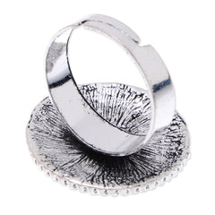 Adjuestable Ring With 16mm edge Round Bezel,Antique Silver,Zinc Alloy Filled,20pcs/lot