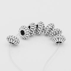 Tibetan Flower Beads,Large Hole Spacer beads,Euro Style Beads,Beads spacers,Thickness 5mm,sold 50pcs/lot