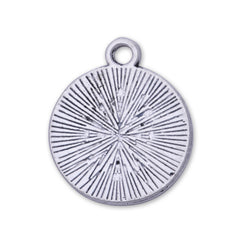 20 Antique Silver 16mm Round Cross  Charm  Pendants Cross Tag Jewelry Making Findings Simple Gift