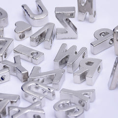 Nickel Alloy Letter Pendant Charm Capital letter Metal letter Finding Letter Initial Pendants for Personalize Necklaces 