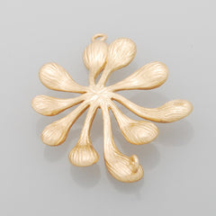 2013-2014 Fashion 34*23MM lovely modern charms,Peacock Flower,Matte Gold,suit for necklace/bracelet/earring ect,sold 10pcs per pkg