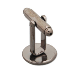 12MM Gun Metal Black Plated Flat Cufflink Blanks with a 12mm Glue Pad,sold 20pcs per lot