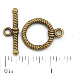 Casting Toggle Clasp,Anqitue Bronze plated,18MM*16MM,Sold 100 sets per pkg