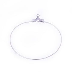 Clip-on Earrings Clip Hoop Earrings hammered hoop earrings Jewelry gift supplies 4cm white K 20pcs 10178603