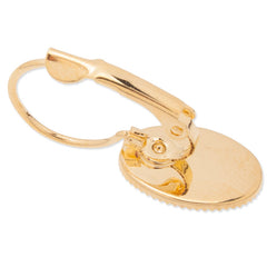 Brass French Lever Back with 10x14mm oval bezel,Earrings Blank,golden plated,50pcs/lot