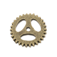 20PCS 15mm Antique Bronze Metal Steampunk, Gear Charms Connector for Gear Jewelry
