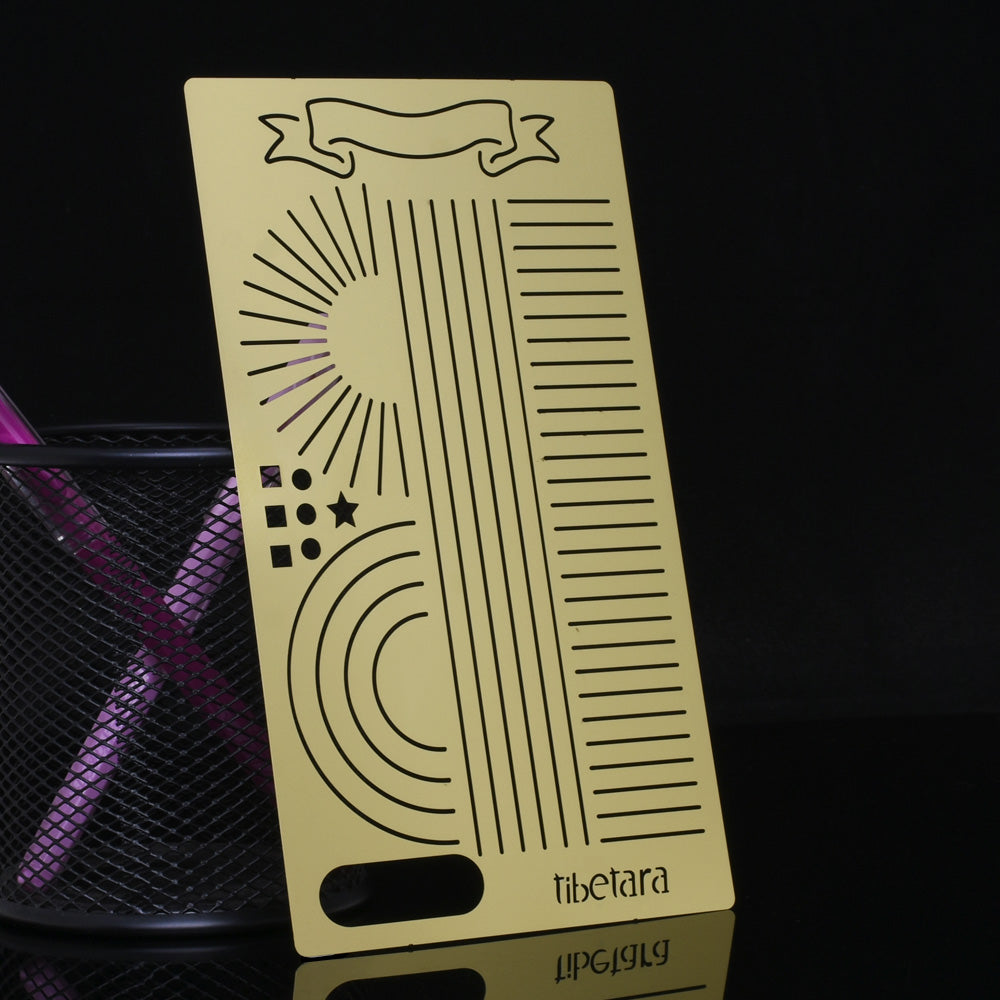 tibetara Brass Bullet journal stencil Monthy Tracker Stencil Calendar Wheel Stencil fits A5 journal & Midori about 4*7