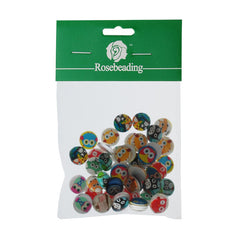 12mm Round glass cabochons,cartoon owl Pattern glass cabochon,flat back,thickness 4.5mm,50 pieces/lot
