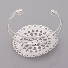 2013-2014 New Arrival Adjustable Copper Bracelet with 55mm round Faceplate,ISilver,Lead Free And Nickel Free,Sold 10PCS Per Lot