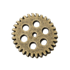20PCS 15mm Antique Bronze Metal Steampunk, Gear Charms Connector for Gear Jewelry
