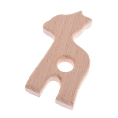 77*43mm Baby Teething Toy Wooden Teether First baby toys Handmade Baby toy Jewelry Wooden horse shape 2pcs 10187959