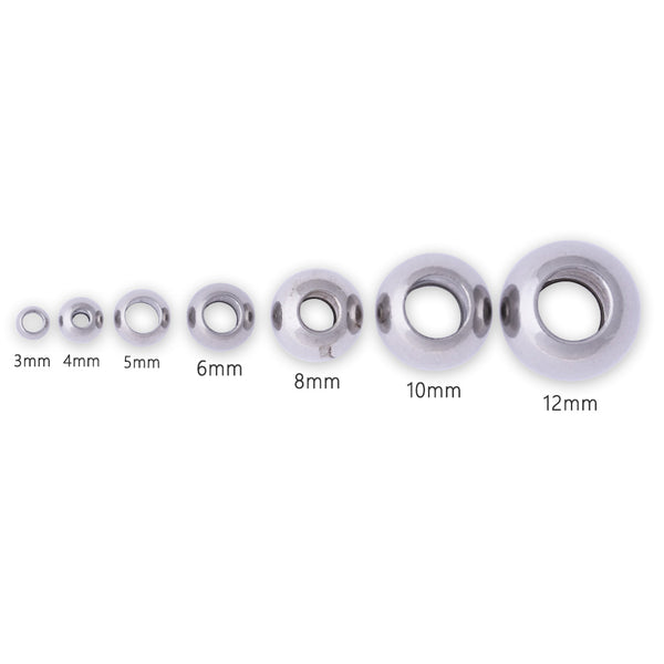 100pcs Flat Round Metal Beads Stainless Steel Spacer Beads Disc Rondelle  Slices Beads for Jewelry Making 2mm Hole Stainless Steel Color 
