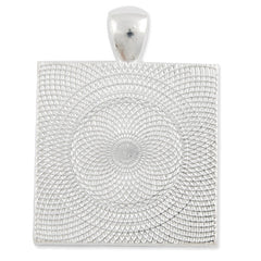 20 pieces Silver Square Zinc Alloy Cameo Cabochon Base Setting Pendants,Nickle and Lead free;fit 25*25mm cabochon