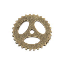 20PCS 15mm Antique Bronze Metal Steampunk, Gear Charms Connector for Gear Jewelry
