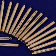 About 44*4*1.2MM tibetara® Brass Tube Personalized Stamping Blank Bar Ready to stamp Jewelry Supplies plated kc gold 20pcs
