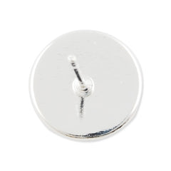 2013-2014 new brand Silver plated stud earring with a 10mm bezel,fit 10mm glass cabochon;sold 50pcs per pkg