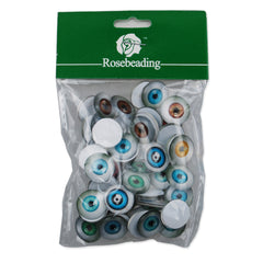 16MM Round colorful glass cabochons with mixed eyes,Photo glass cabochons,flat back,thickness 5mm,50 pieces/lot