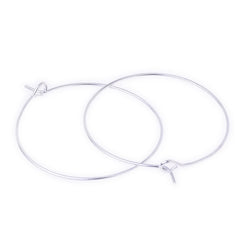 Clip On Hoop Earrings Fashion earrings modern handmade clip earrings diy jewelry 3.5cm white K  20pcs 10178703