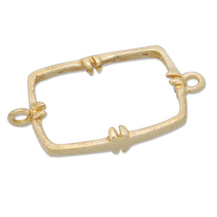 10*14MM Rectangle Brass Gemstone Bezel with hook,Raw Brass,charms links,sold 20pcs per lot