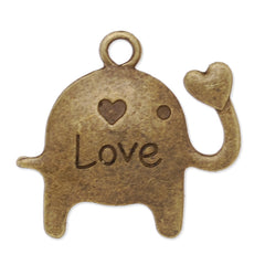 Cute Elephant pendant base with 14mm Round bezel,zinc alloy filled,antique bronze plated,20pcs/lot