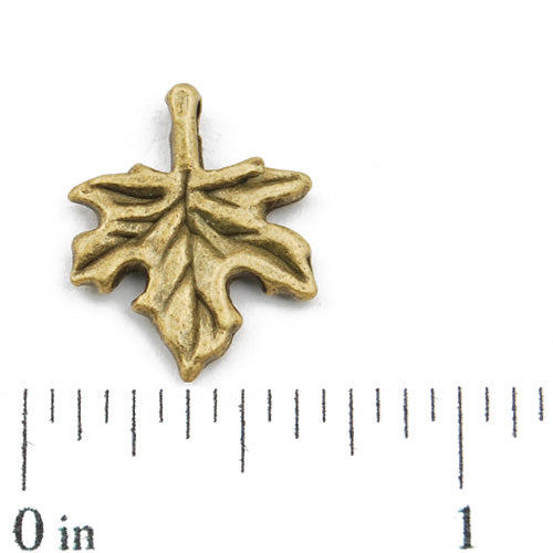 17*13mm Vintage antique bronze Zinc alloy Charms,maple leaf,sold 300 pcs per pkg