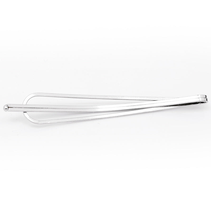 70 * 10mm Geometric word folder hairpin lace base,Snap Hair Clips in Imitation Rhodium,Metal,20pcs/lot