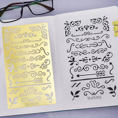 tibetara Brass Bullet journal stencil stencil a5 Scrapbook Stencil Useful Icon Stencil about 4*7