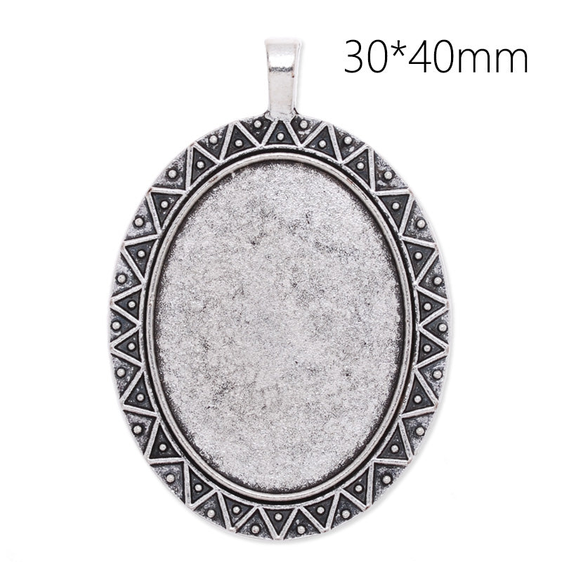 30x40mm Oval pendant tray,Zinc alloy filled,Antique silver plated,20pcs/lot