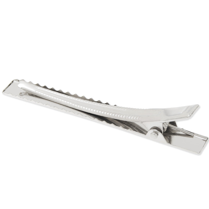 95mm Metal Alligator Hair Clip with Teeth,Nickel color,9.5mm width,20 pieces/lot