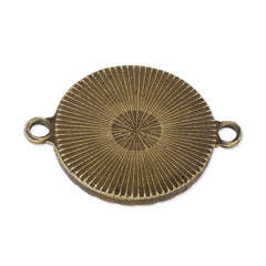 20mm Round zinc alloy bezel with two loops for Bracelet,Antique Bronze plated,20pcs/lot