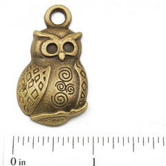 39*22mm Vintage antique bronze Zinc alloy Charms,owl,sold 50 pcs per pkg