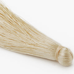 8cm Silky Tassels,Korea Handmade Long Jewelry Tassels,Beige Quality Mala Necklace Tassels, 20pcs/lot