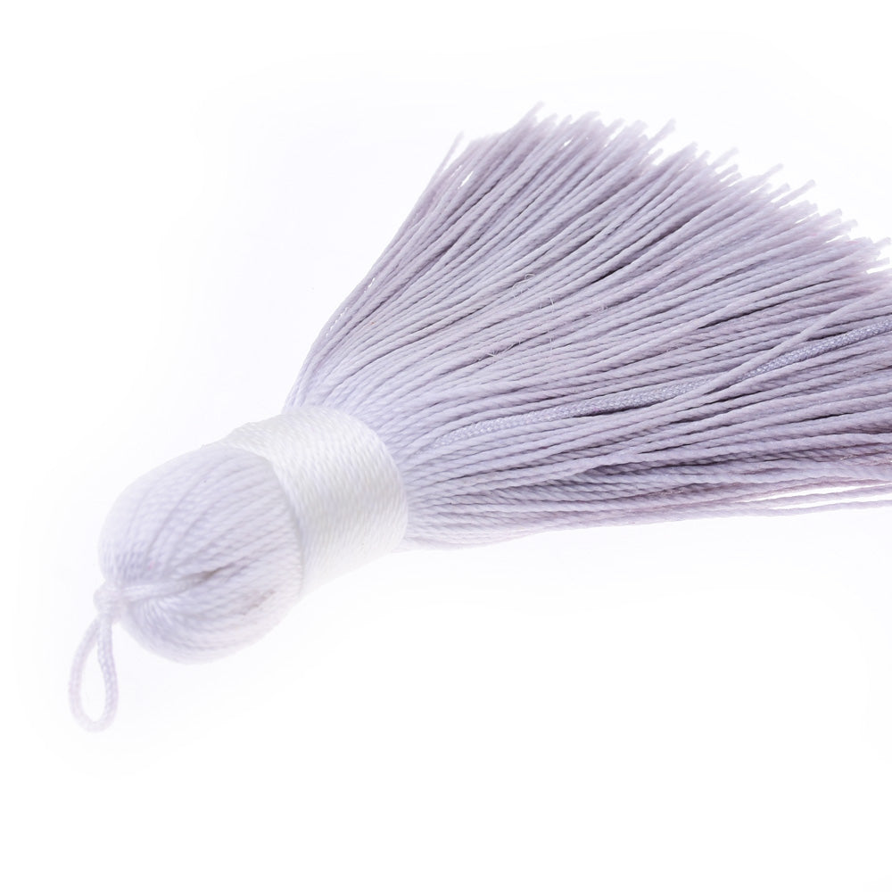 7.8cm  DIY Jewelry Handmade Tassels, Braided Long Handmade Jewelry Tassels Silver gray,6pcs/lot