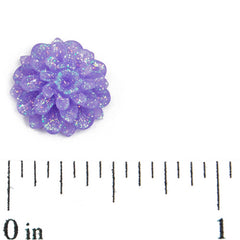 12*6.5mm purple Flower Resin Cabochon Cameo,Flat back,sold 400 pcs per pkg.