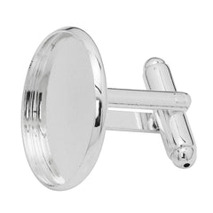 20mm Round Cufflink Blank Base,Silver Plated Bezel Cufflink Setting,Metal Brass,20pcs/lot