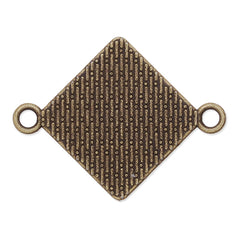 Bracelet Connector with 20mm rhombus Bezel,Zinc Alloy filled,Antique Bronze plated,20pcs/lot