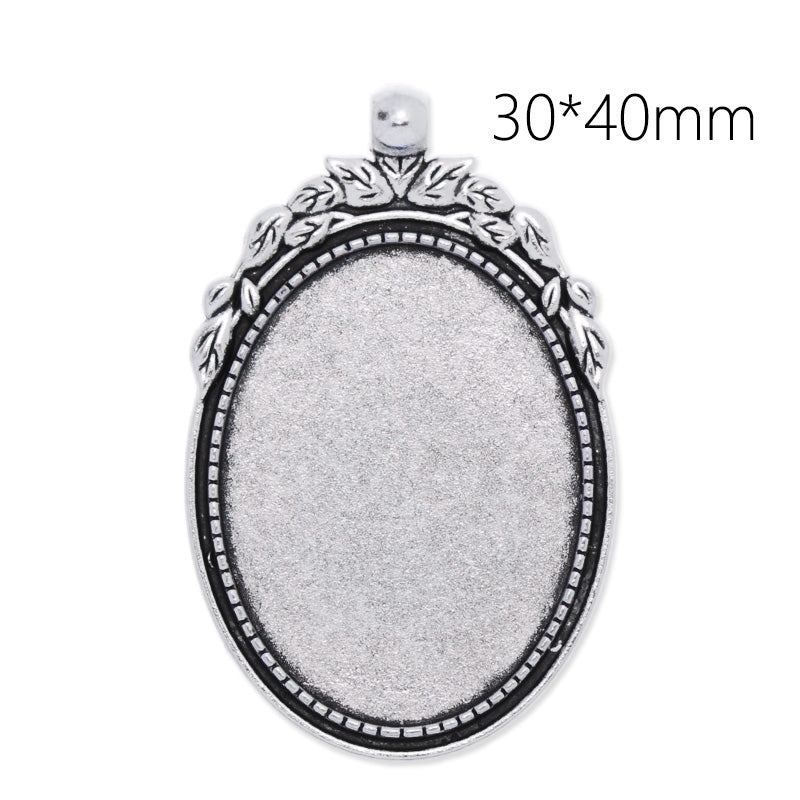 30x40mm Oval pendant tray,Zinc alloy filled,Antique silver plated,20pcs/lot