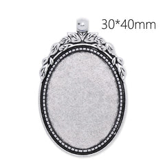 30x40mm Oval pendant tray,Zinc alloy filled,Antique silver plated,20pcs/lot