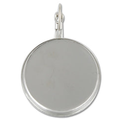 25MM Round Imitation Rhodium French Lever Back Earrings Blank/Base,fit 25MM glass cabochons,buttons