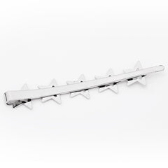66 * 8mm Geometry sharp word folder hairpin base,five-pointed star,Imitation Rhodium Bobby Pin Base,Metal,20pcs/lot