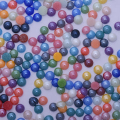 2000  4mm Mix color Half Round Cabochon Jewelry Supplies Non Hotfix Flatback Stones Decoration Phone   Electroplate Plating