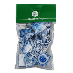 25MM Square Colorful glass cabochons,Mix china Blue and white porcelain pattern glass cabochons,flat back,thickness 6.5mm,20 pieces/lot