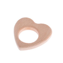 51*50mm Baby Teething Toy Wooden Teether First baby toys Handmade Baby toy Jewelry Wooden love /heart shape 2pcs 10187953