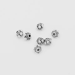 Vintage Tibetan Beads,Silver Tone Spacer Beads,Euro Style Beads,Bulk beads,Thickness 4mm,sold 100pcs/lot