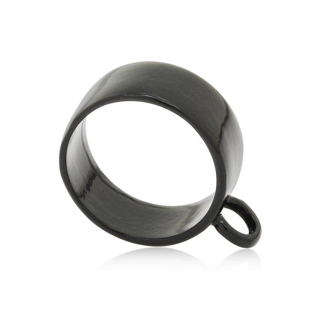 18mm Open Back Bezel Pendant,Antique Black Round Pipe Open Back Bezel for Resin,Bezel Necklace,Sold 10pcs/lot