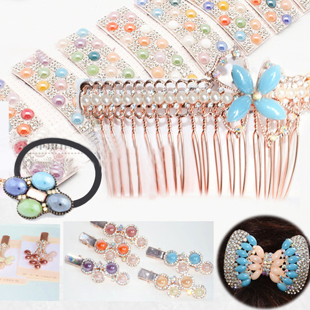 100 4mm*6mm Mix color Cabochon Jewelry Supplies Flatback Glass Ceramic Oval Non Hotfix Flatback Stones Decoration Phone Electroplate Plating