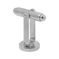 10mm Round Bezel Cufflink Blank Base,Gunshot Shell,Imitation Rhodium Cufflink Setting,Metal,10pcs/lot