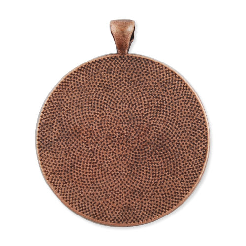 20 Antique Copper Round Zinc Alloy Cameo Cabochon Base Setting Pendants;fit 38mm cabochon