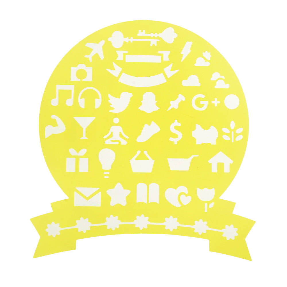 tibetara About 25*21cm personality Stencil Set DIY Template cake maple leaf apple bus penguin for bullet planner 7each/lot